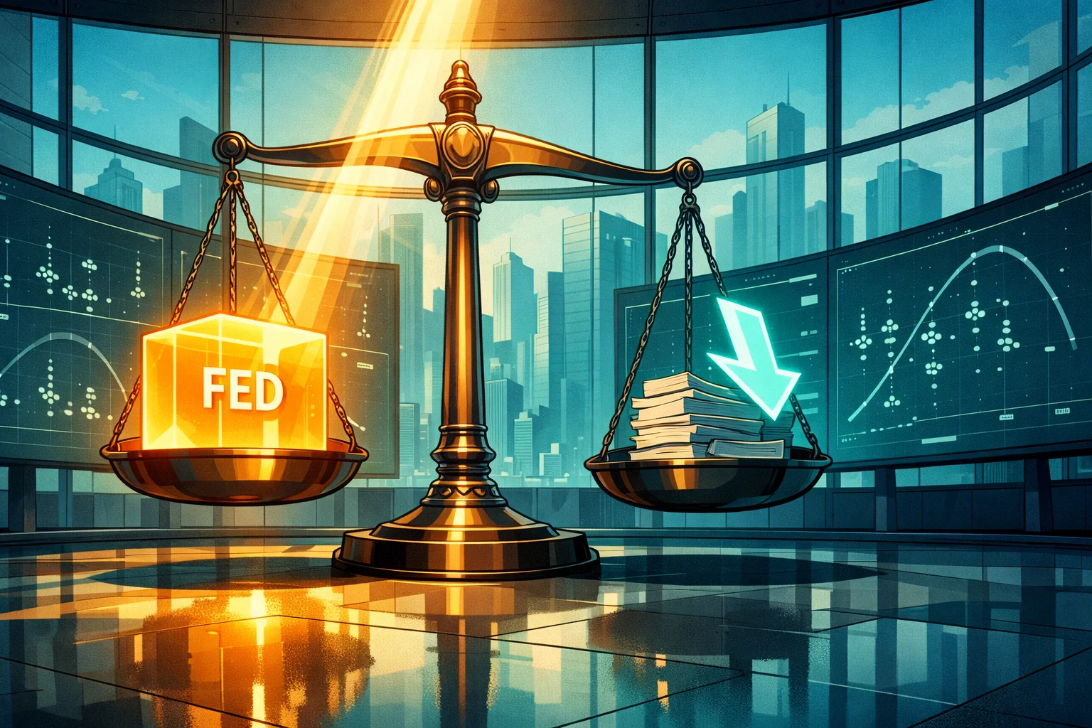 ビットコインは8万7000下落、ハイテク株がS&P500指数の新高値更新を後押し、来年1月に利下げが行われない確率は80％を超えた